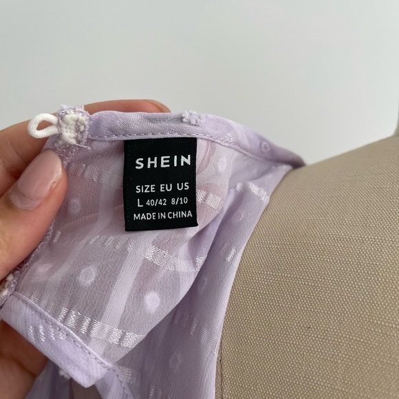 LILAC OPEN FRONT DETAIL DRESS - Picture 6 of 9